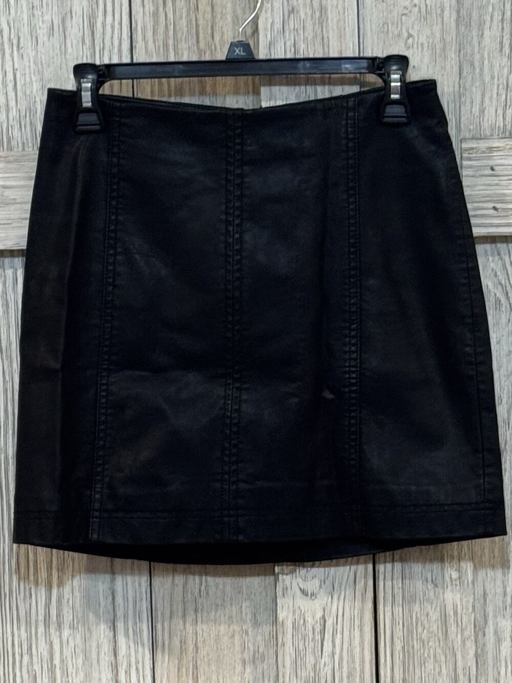 Free People Skirt Womens Faux Leather Mini Lined Zipper Boho Chic M?